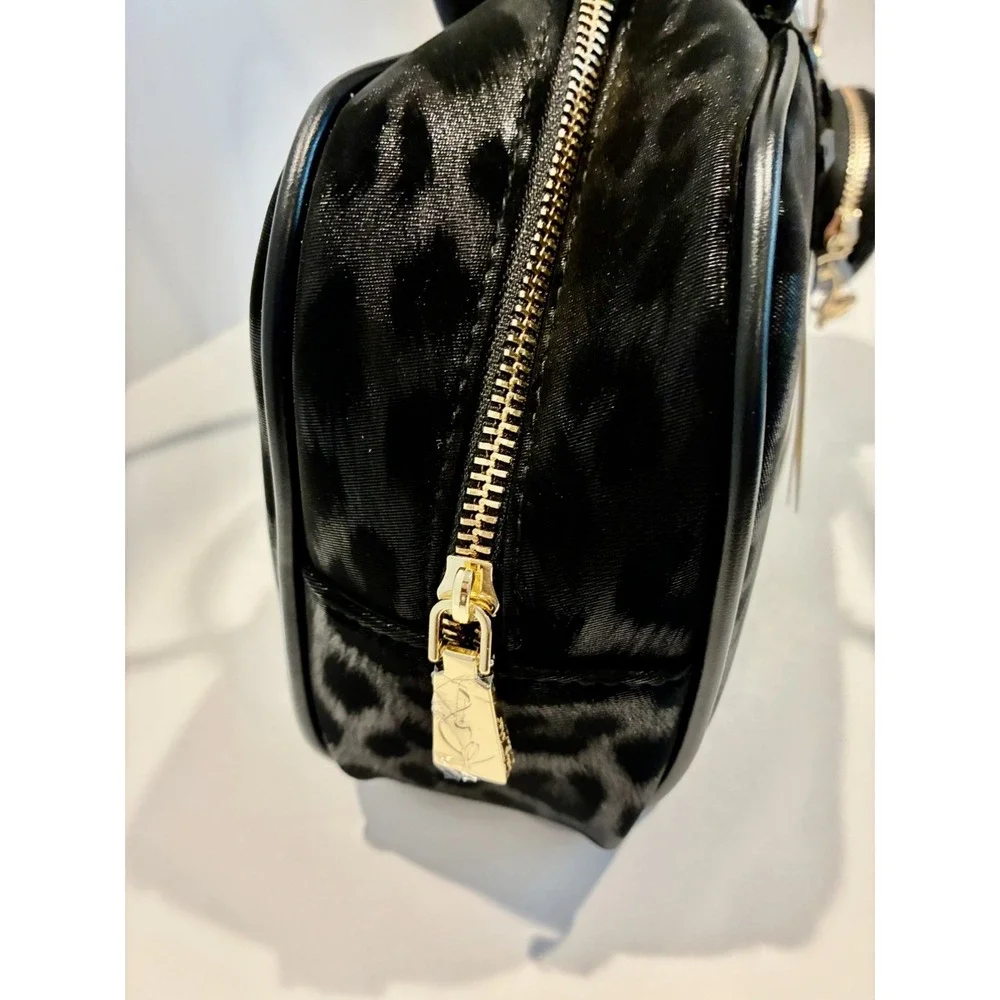 BABY PHAT~ Black Leopard Print Satchel Bag With Coin Purse~ NWT